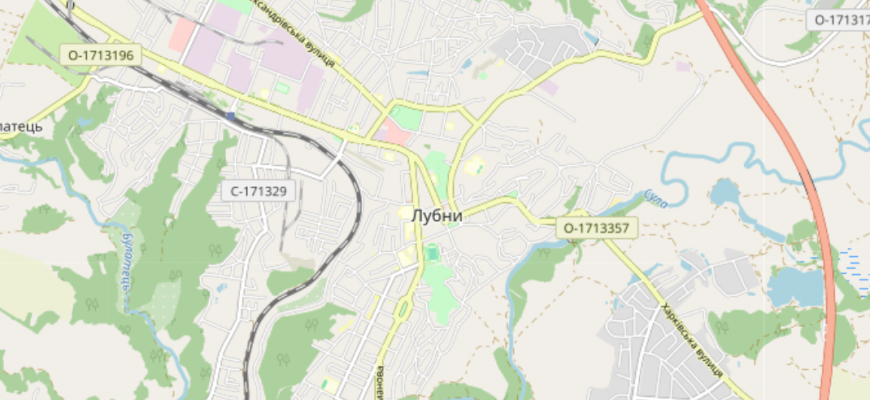 Мапа міста Лубни