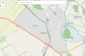 Мапа міста Пирятин